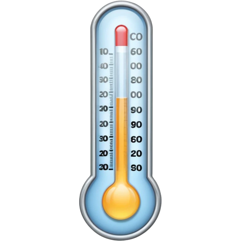 A thermometer at 0°C. emoji