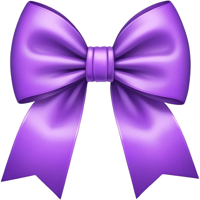 Purple bow emoji