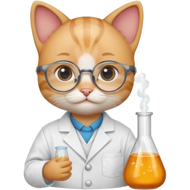 baby cat scientist emoji