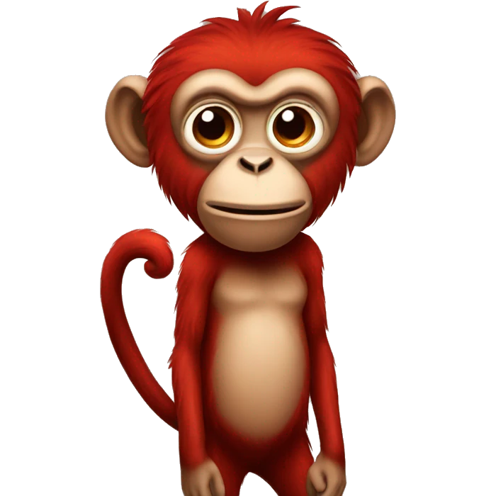 red monkey  emoji