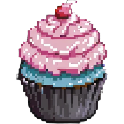 cupcake with pink icing emoji