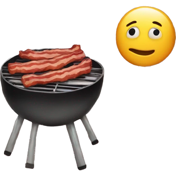 barbecue with bacon and zebra emoji