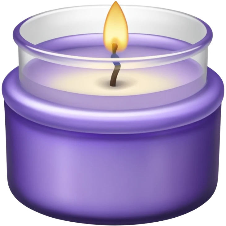 Lavender candle – purple wax in frosted glass jar emoji