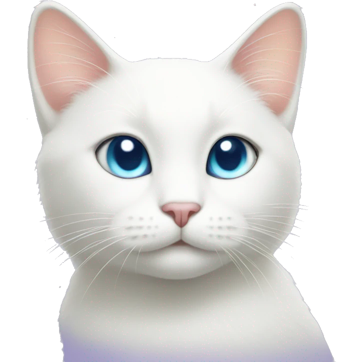 white cat with glitter emoji