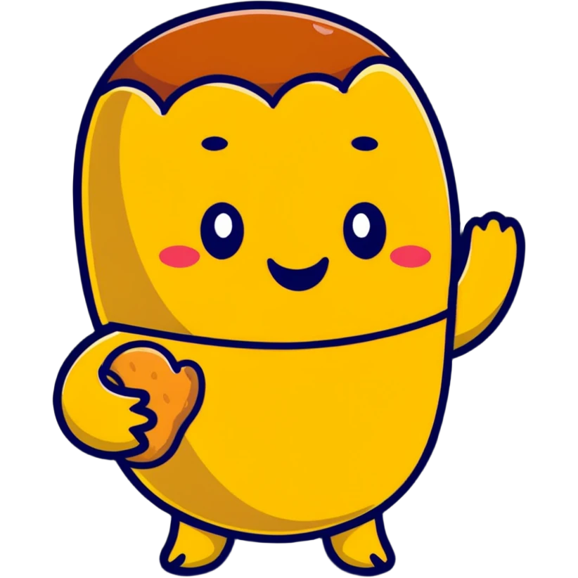 happy smiling mcnugget character emoji