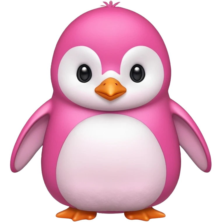 Pink penguin emoji
