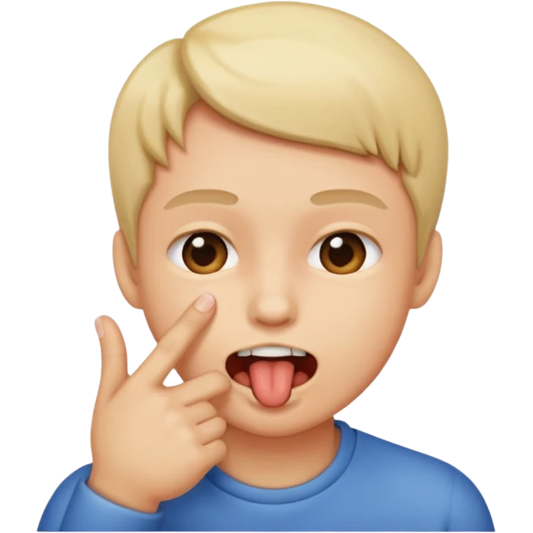 Una persona mordiendo el dedo  emoji