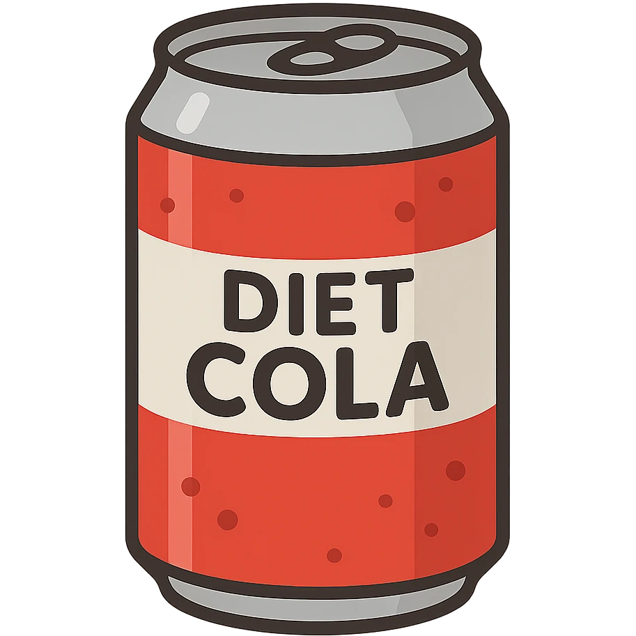 flat toon diet cola emoji