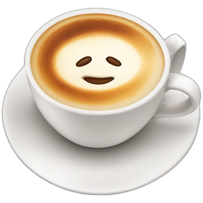 Cappuccino in a white cup emoji