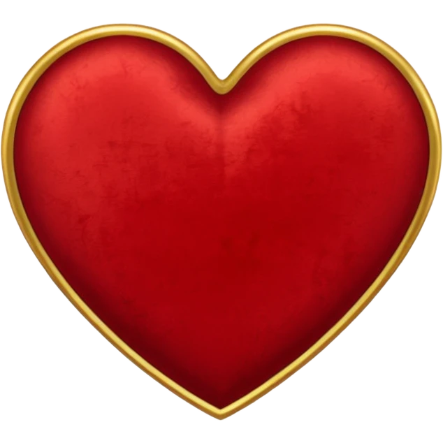 heart with a velvet texture and gold trim emoji