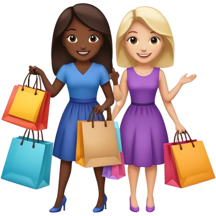 2 ladies shopping emoji