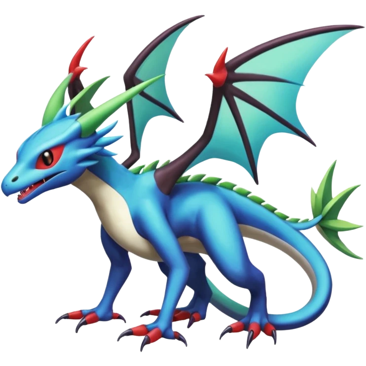 Shiny Noivern-Salandit-Latios-Flygon-Fakémon-hybrid-creature (full body)  emoji