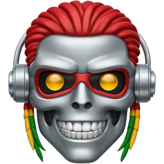 smiling rasta terminator silver emoji