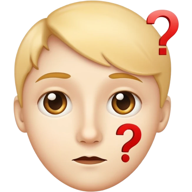 curious face with a question mark emoji