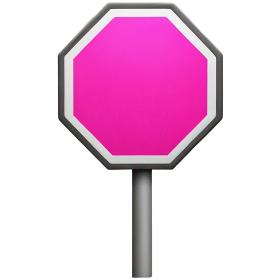Pink stop sign ￼ emoji