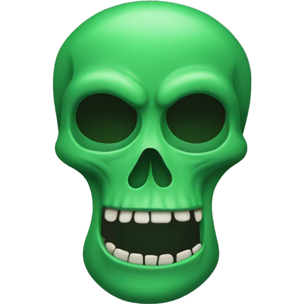 💀 Green emoji face emoji