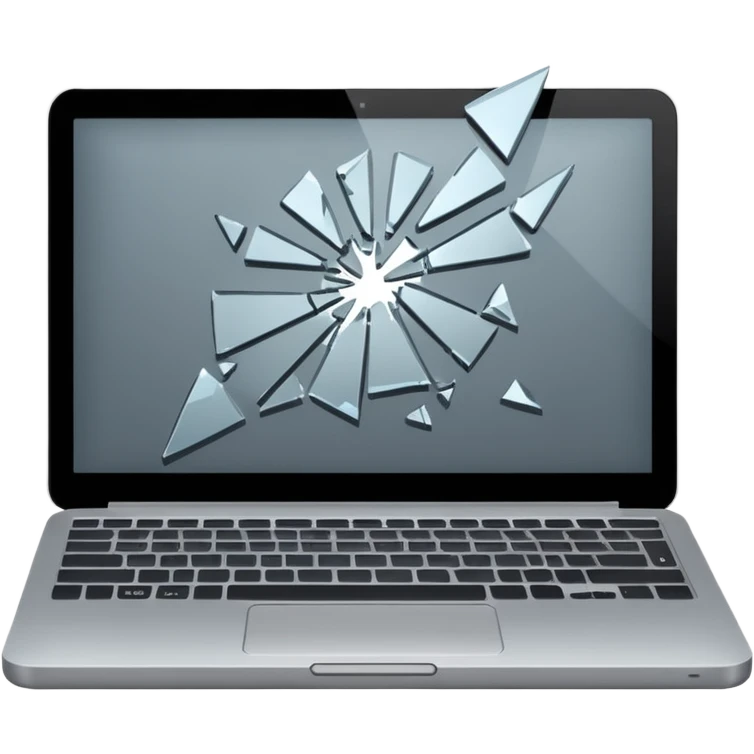 shattered laptop emoji