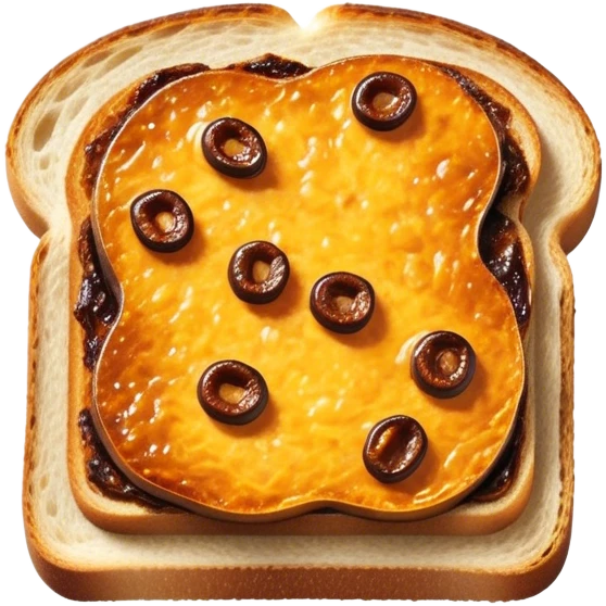 Cinematic Realistic Vegemite on Toast Dish Emoji, depicted with a generous spread of savory Vegemite on perfectly toasted bread, rendered with vibrant textures and warm lighting that captures its uniquely Australian flavor. emoji