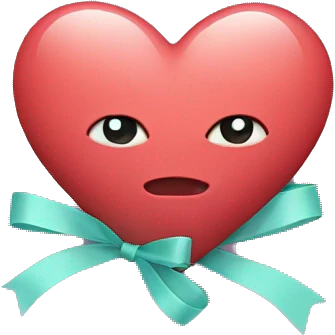 Heart with bows emoji