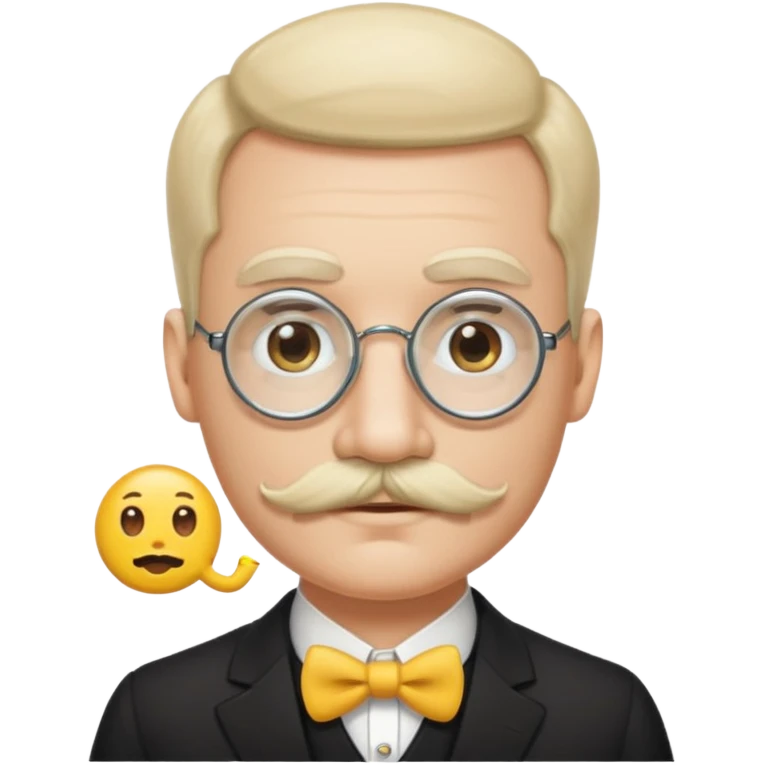mustache monocle emojis white emoji