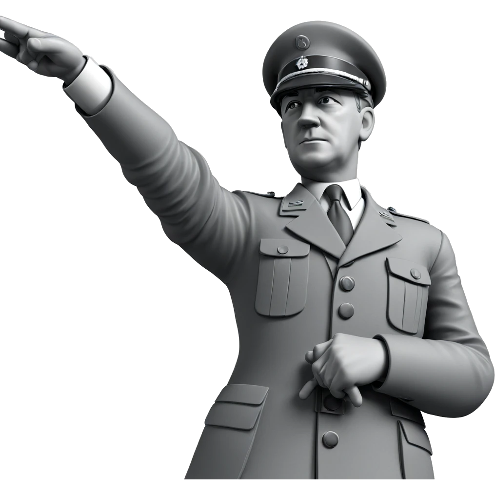 military boy in monochrome emoji