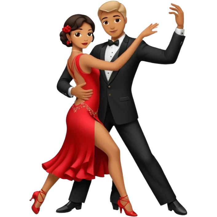 tango dancing man emoji - solo embrace emoji