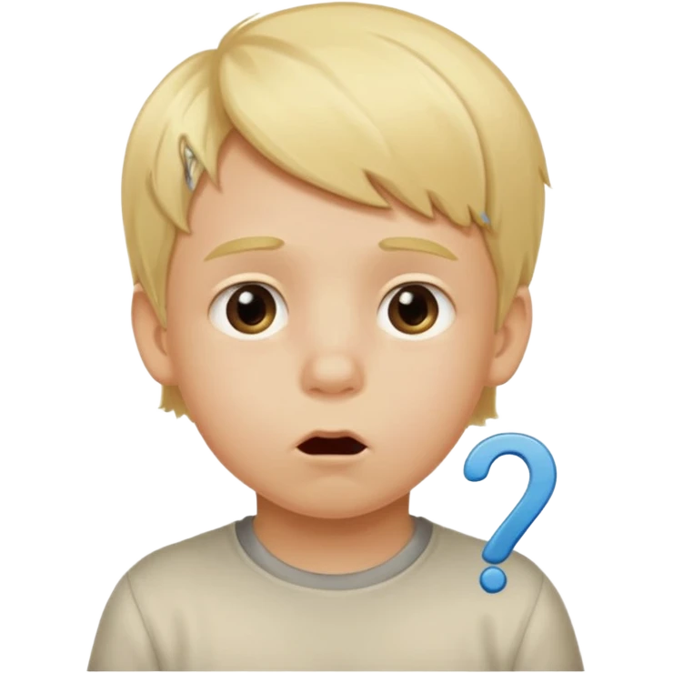 Blonde kid drooling with numbers 6 and 7 next to him  emoji