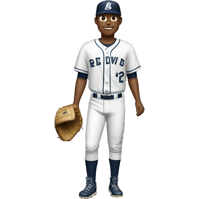 create an image of a white baseball player emoji