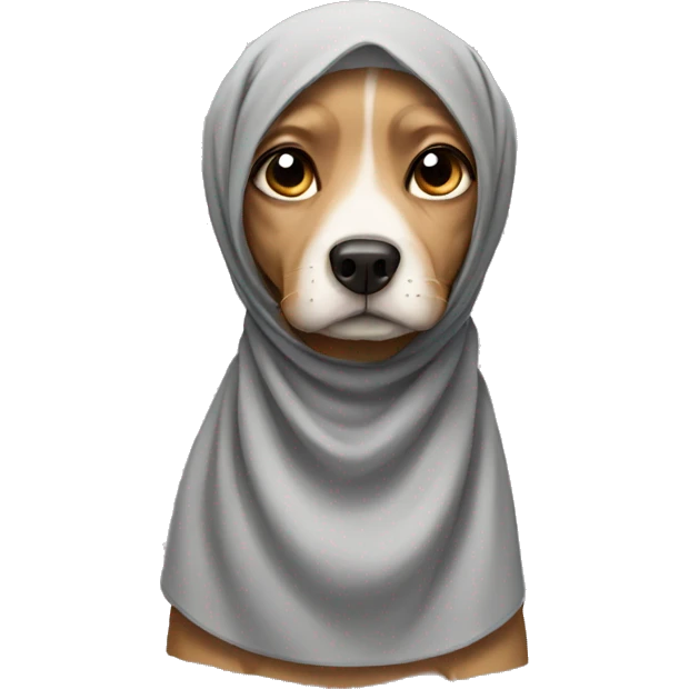 Dog with hijab emoji