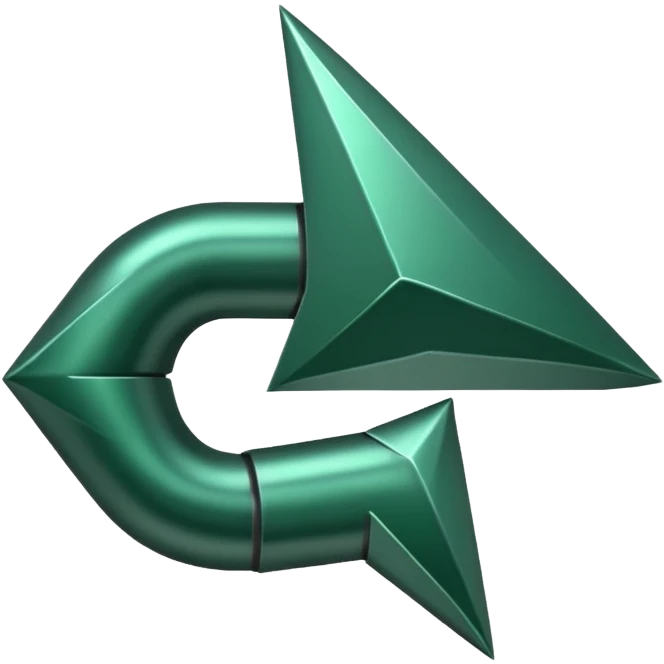 
dark green curved thick sharp arrow down emoji