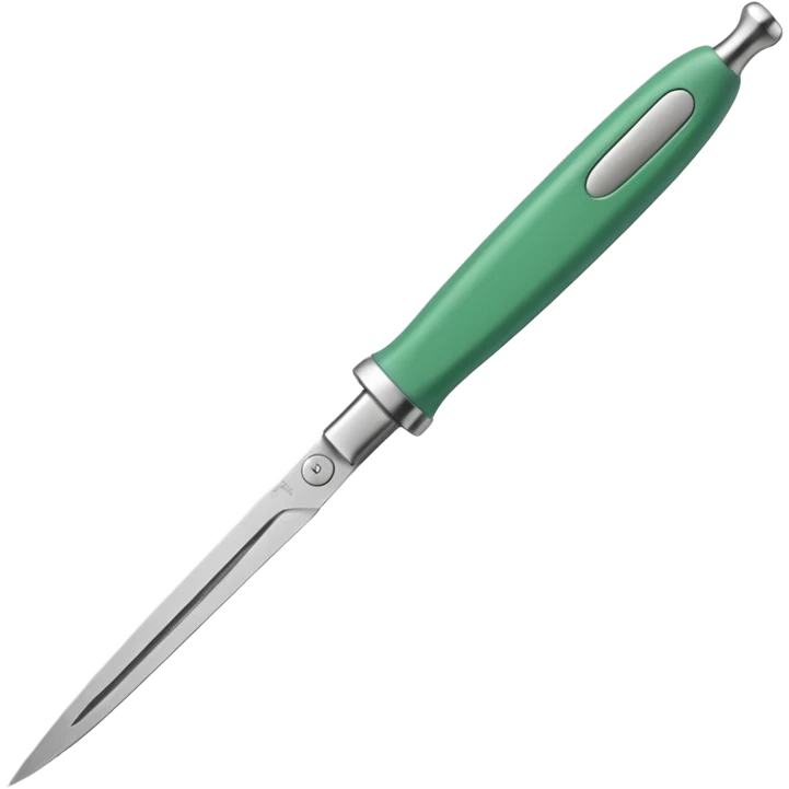 Medical scalpel with green handle emoji