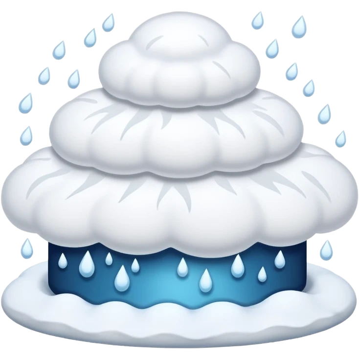 A gentle snowfall with large flakes floating downward. emoji