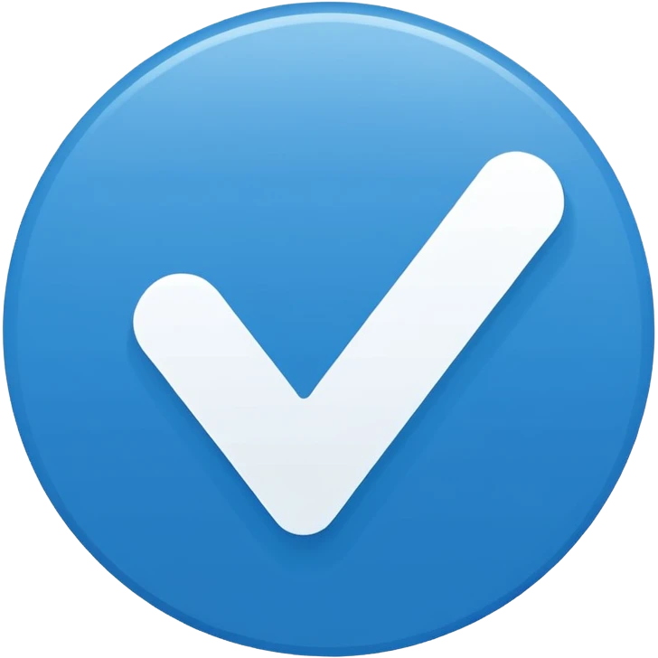 Blue circle Verification tick emoji