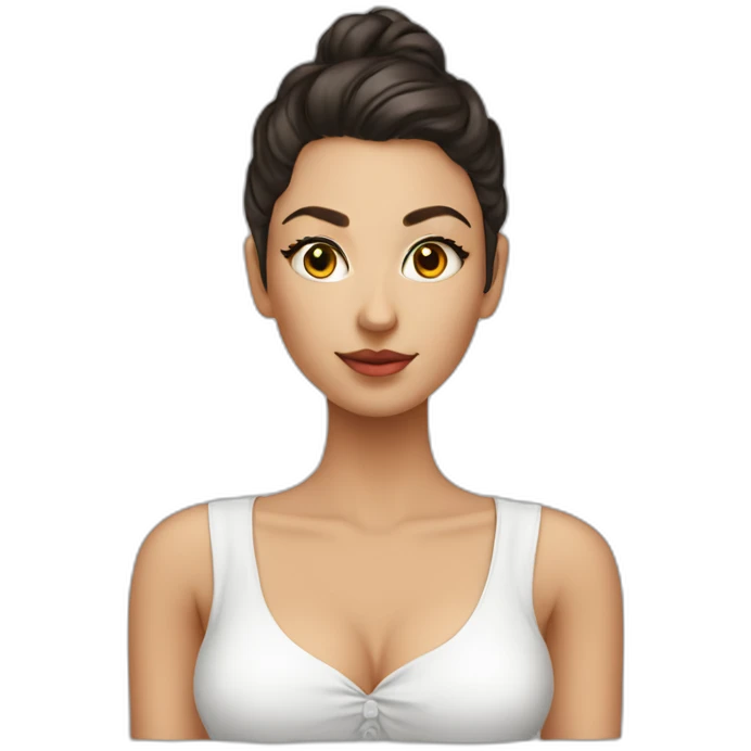 low cut blouse white girl emoji