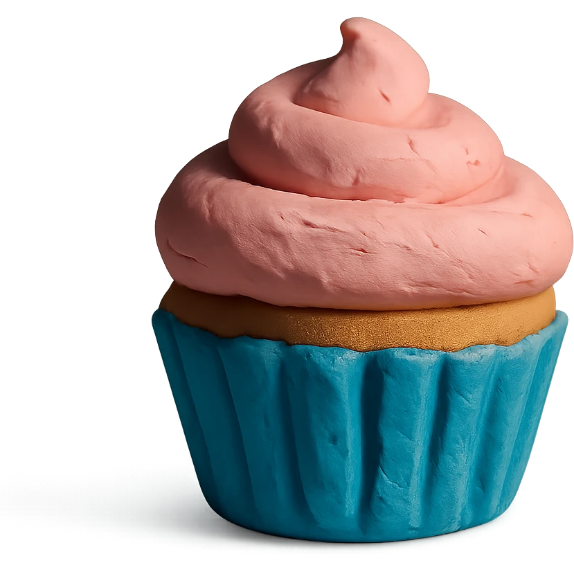 cupcake with pink icing emoji