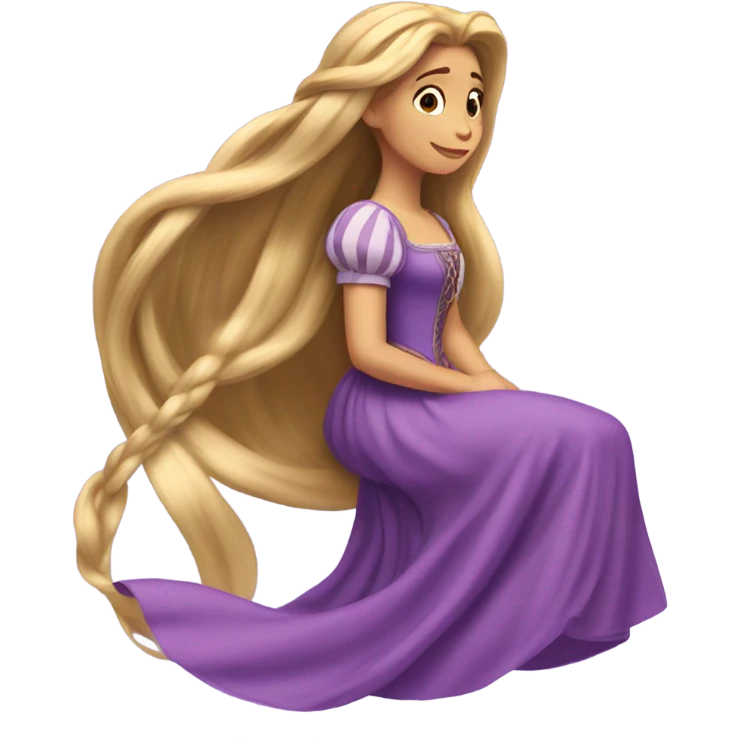 Rapunzel with long hair  emoji