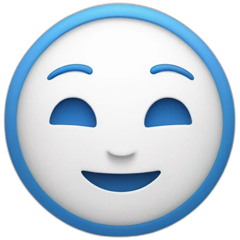 Letra v blanca dentro de un círculo azul emoji