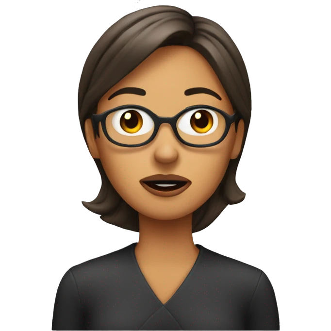 Woman saying be quiet emoji