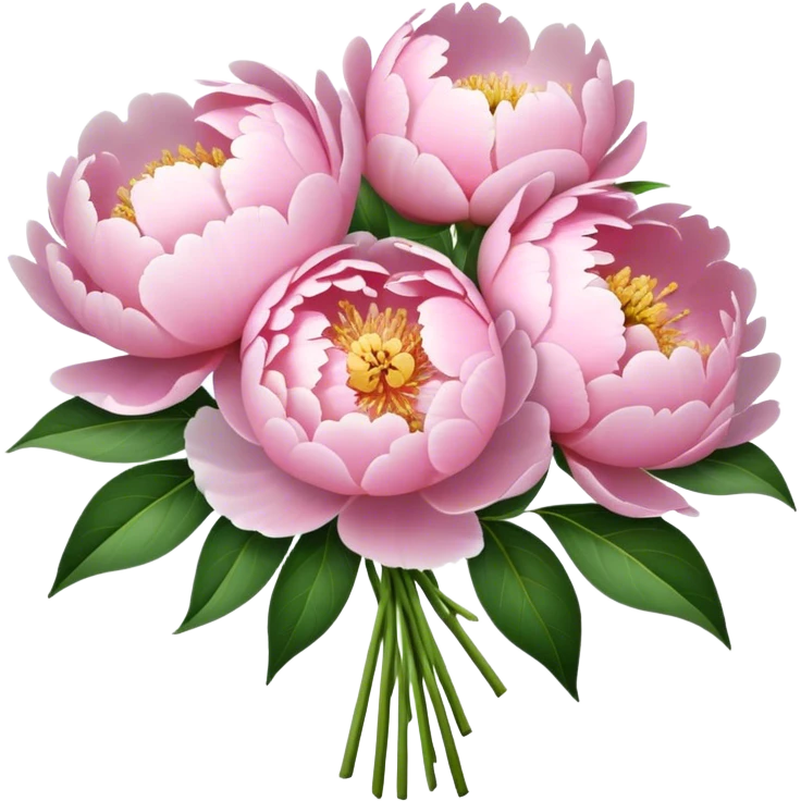 Light Pink peonies bouquet  emoji
