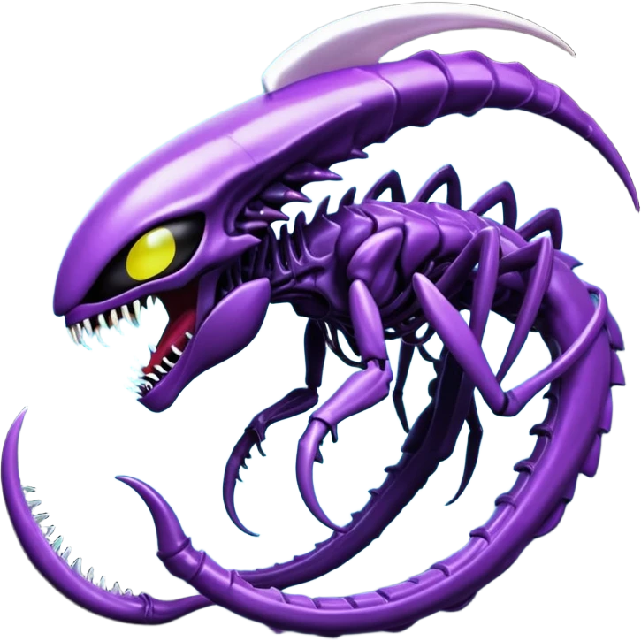Abstract Futuristic Venom-Xenomorph-Genesect-Lunala-ET-hybrid-fantasy-creature emoji