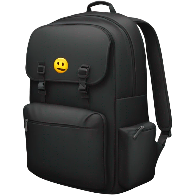 Tech backpack in black emoji