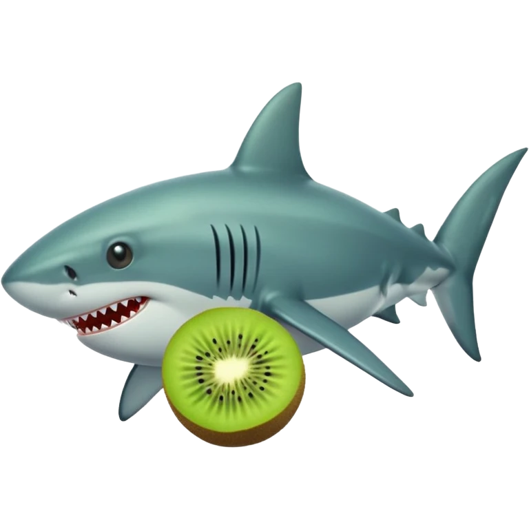 Shark with kiwi emoji