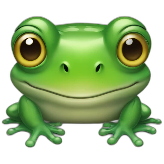 Une grenouille de verre fumant emoji