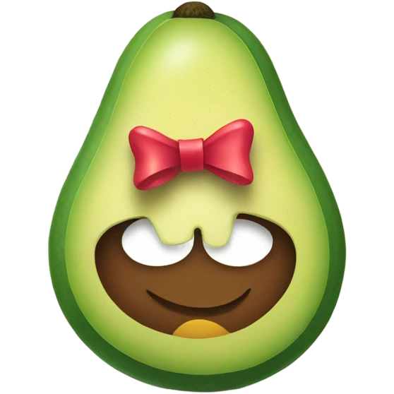 avocado with bow emoji
