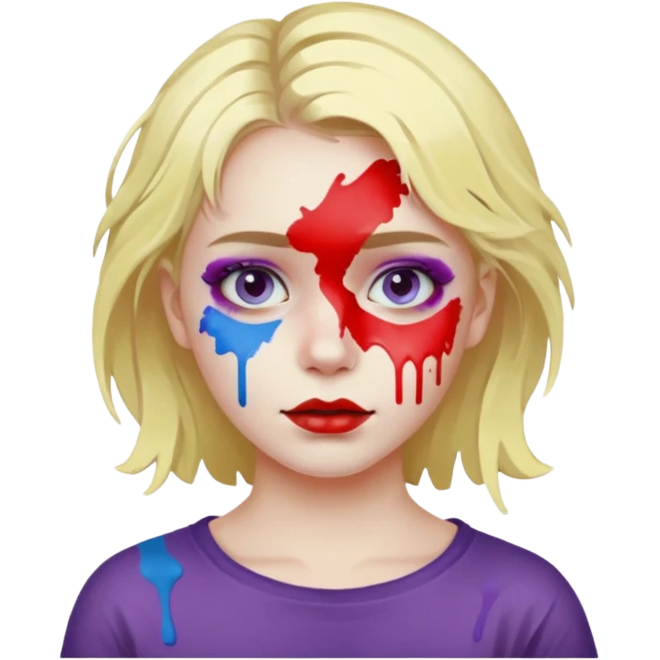 Girl atist paint emoji