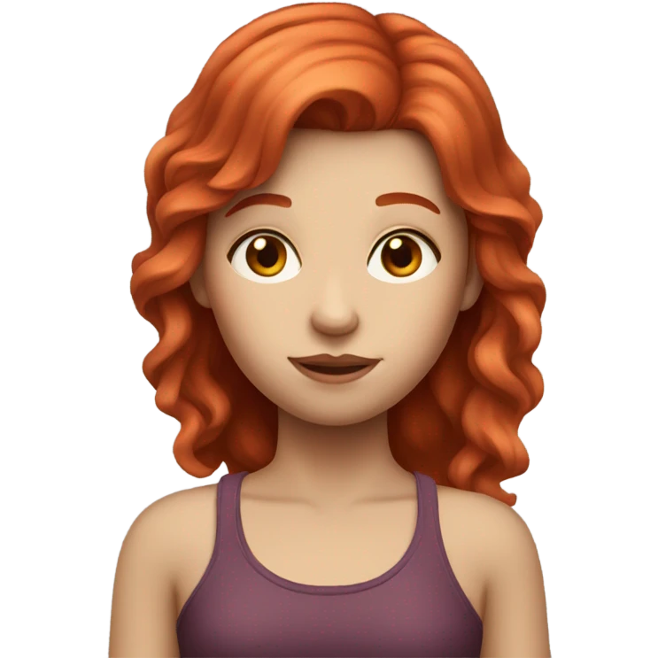 Red hair white girl  emoji