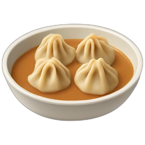 dumplings with peanut sauce emoji