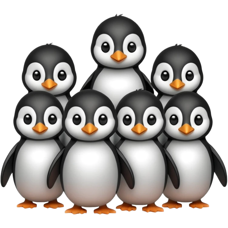 Pinguino cute group emoji