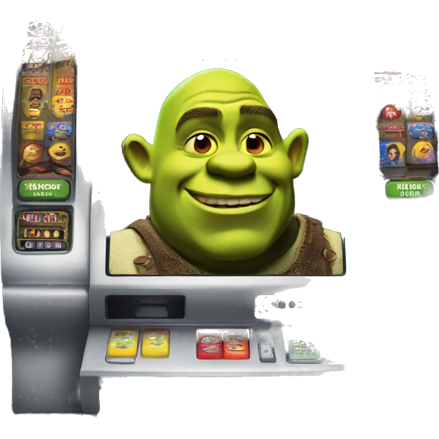 Shrek playing slot machine  emoji