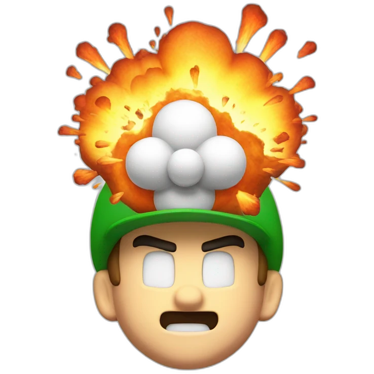 exploding head mario emoji